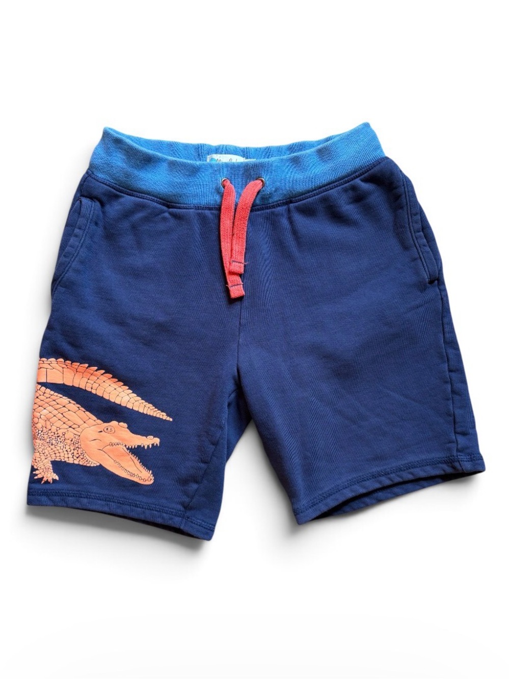 Mini Boden | Navy Blue Crocodile Print Shorts | 10-11 years